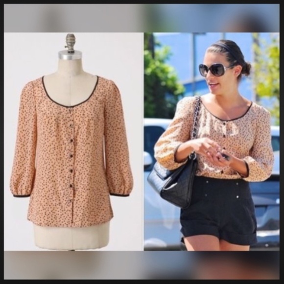 SOLD Anthropologie Odille Casino Nights Silk Top - Picture 1 of 8